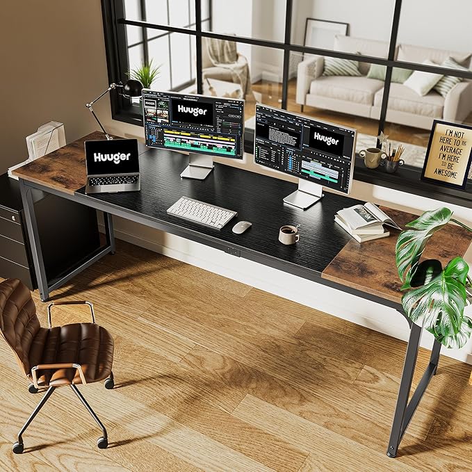 Huuger 78.7 Inch Office Computer Desk - Image 6