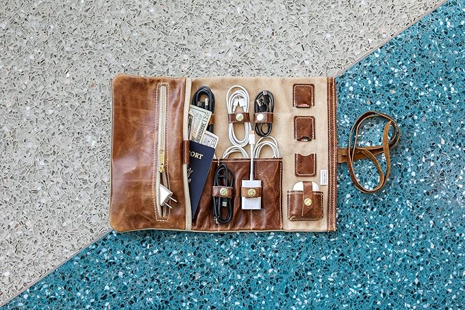 Tech Roll Organizer, Travel Tech Organizer, Cord Organizer, Jewelry Case - Image 2