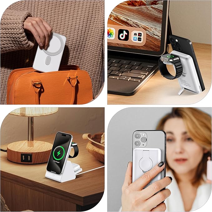 Smtcsl 3-in-1 Wireless Charging Station: Portable 5000mAh Power Bank Charger - Image 7