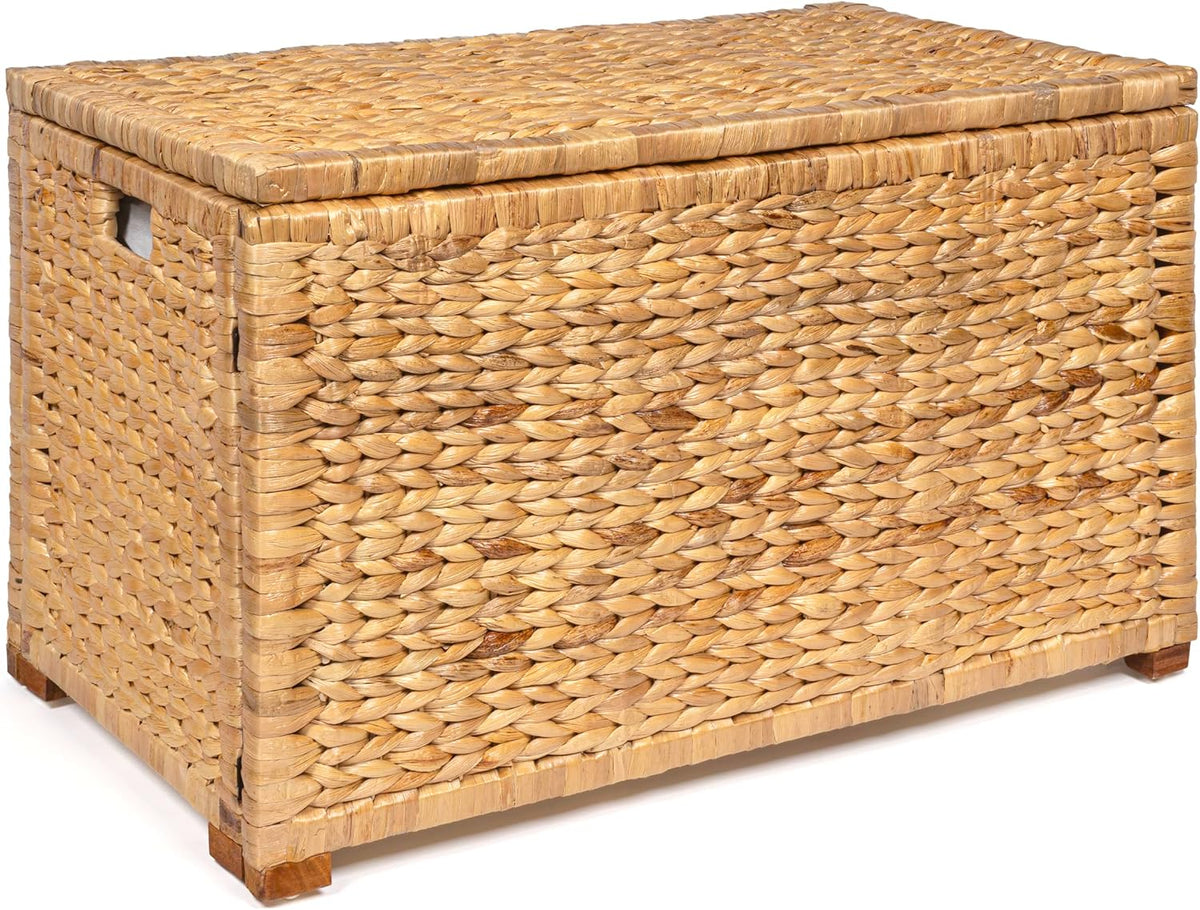 happimess hpm9005a anada wicker weave 30" storage trunk, main product view