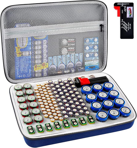 Battery Organizer Storage Holder, Batteries Storage Containers Box by GWCASE