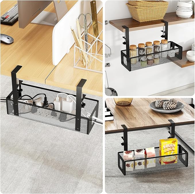 DELAMU Under Desk Cable Management Tray - Image 9