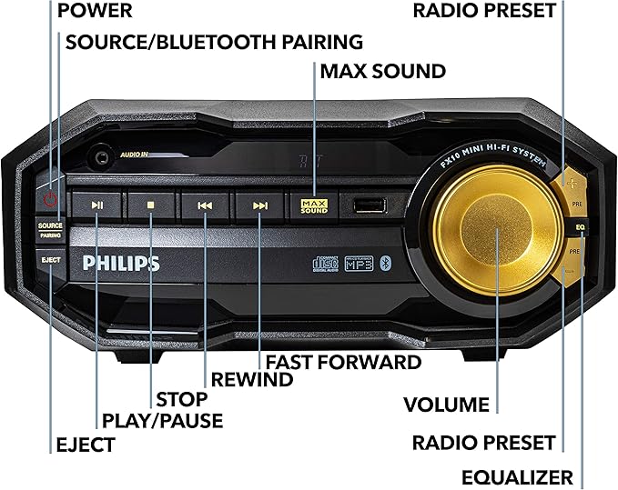 PHILIPS FX10 Bluetooth Stereo System - Image 4