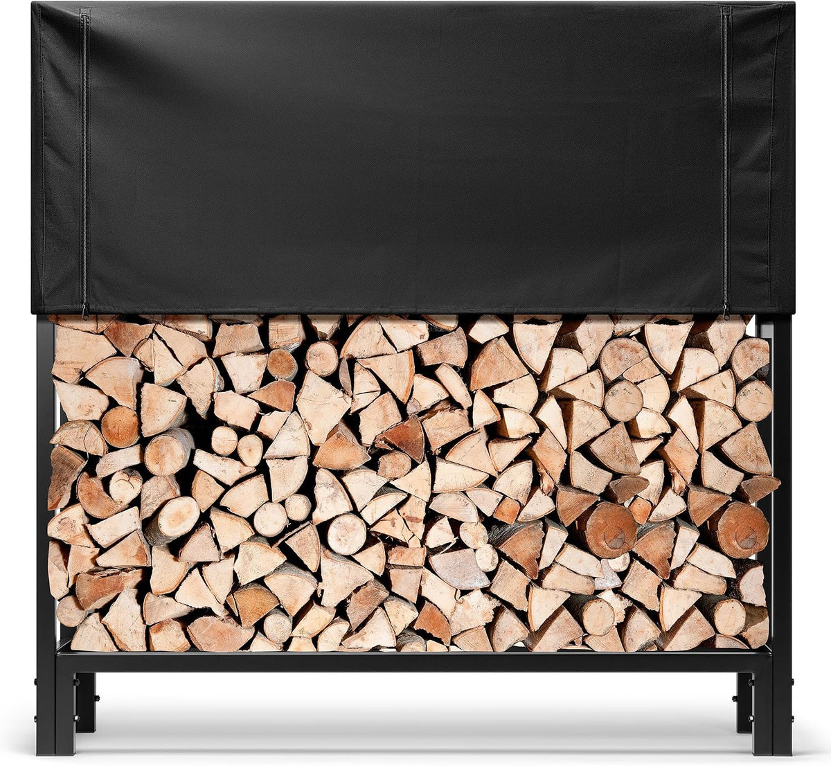 vivohome upgraded heavy duty 4 ft firewood rack, main product view