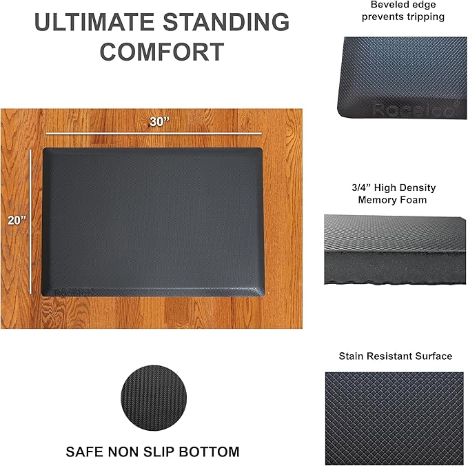 Rocelco 37.4" Electric Standing Desk Converter - Image 5