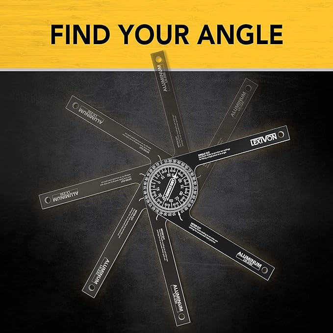 LEXIVON Aluminum Miter Saw Protractor | 7-Inch Rust Proof Angle Finder - Image 5