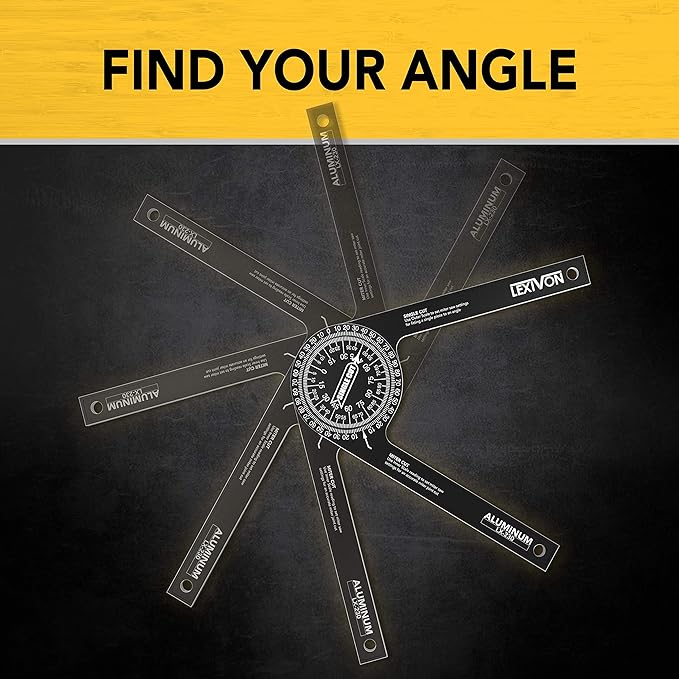 LEXIVON Aluminum Miter Saw Protractor | 7-Inch Rust Proof Angle Finder - Image 5