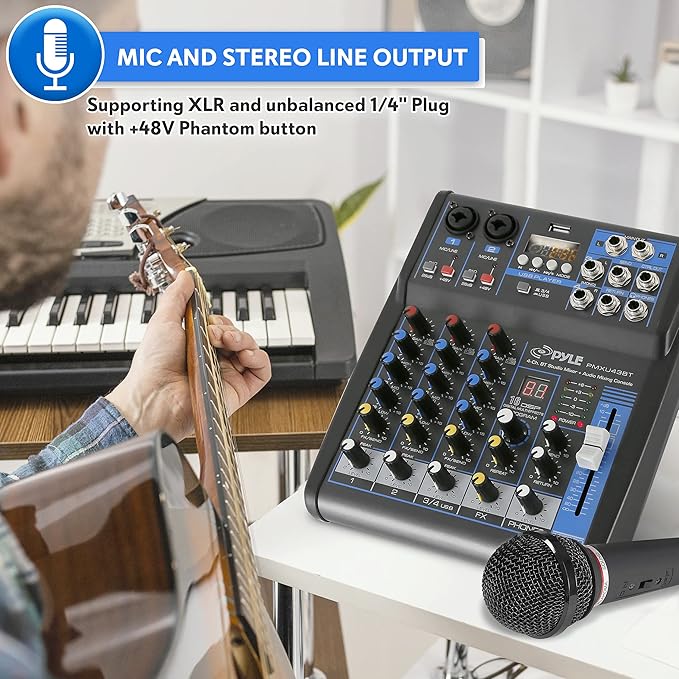 Pyle Professional 4 Channel Audio Mixer - Image 7