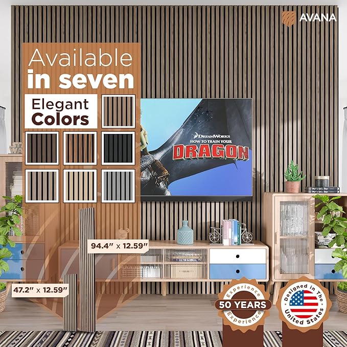 Avana Acoustic Wood Wall Panels – 94.4 x 12.6 Inch Natural Walnut Acoustic - Image 7