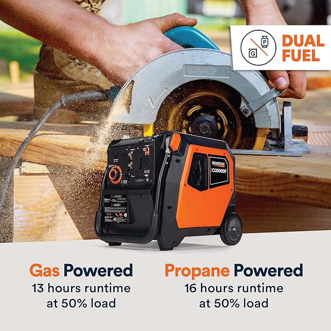 Generac 3, 800-Watt Dual-Fuel Portable Inverter Generator - Image 5