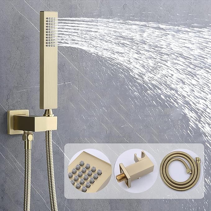 KATAIS Brushed Gold Shower System Digital Temperature Display Shower Faucet Set - Image 5