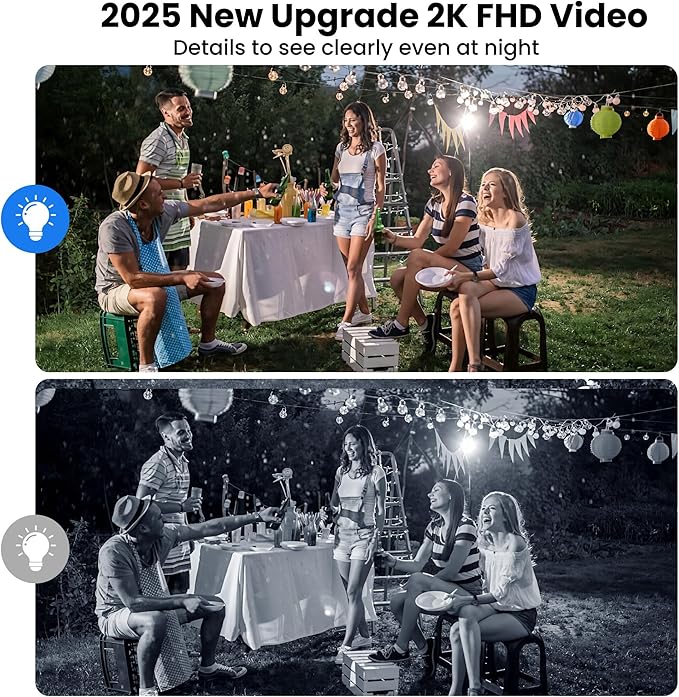 2025 Upgraded 2K Security Cameras Wireless Outdoor, Free Cloud Storage - Image 2