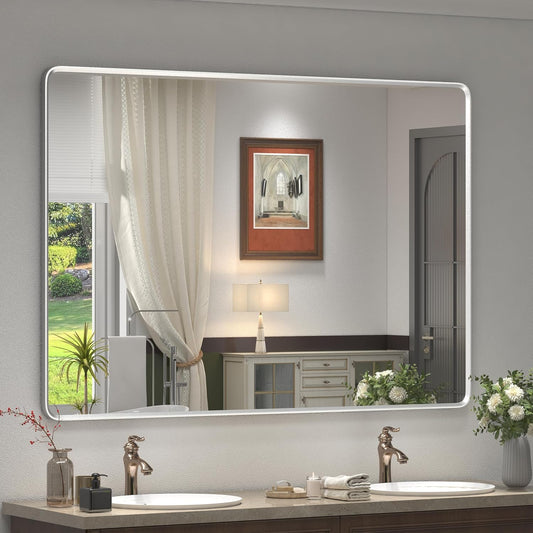 48x30 Inch Silver Bathroom Mirror
