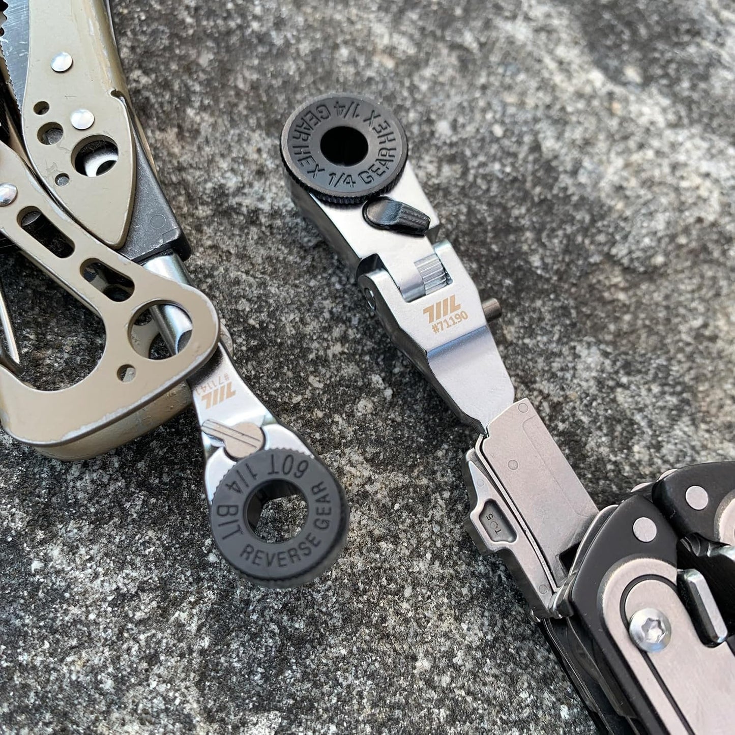 711L Flat End Flex Head EDC Ratchet Wrench - Screwdriver Accessory Compatible with Multitools' Flat Bit Adapters