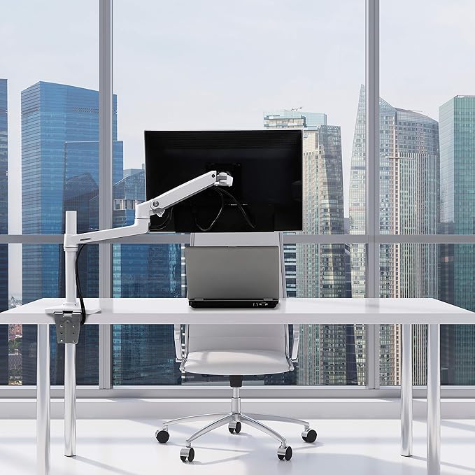 Ergotron – LX Monitor Arm, Single Monitor Desk Mount – fits Flat Curved - Image 5