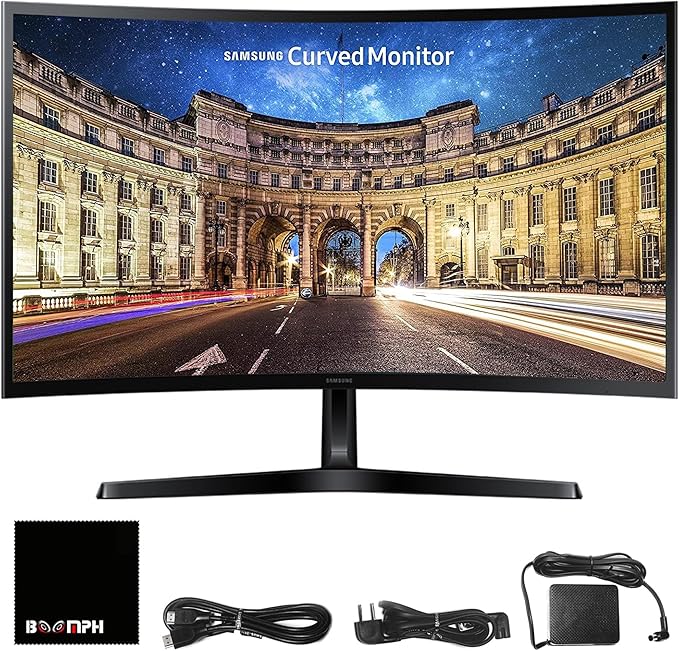 Samsung S36GD 27" Curved Monitor – LCD FHD, Eye Saver & Flicker-Free Tech – by Samsung