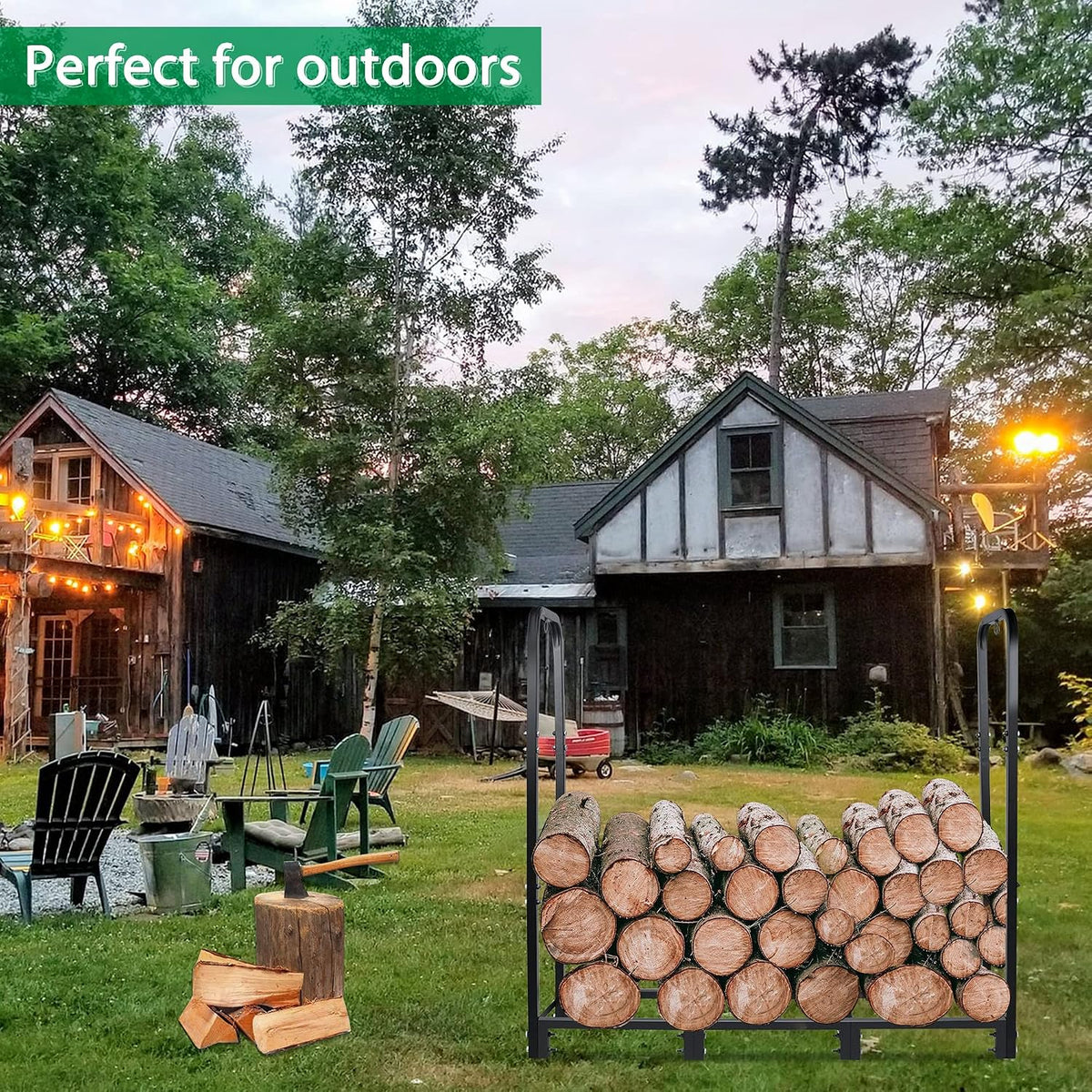 connoo 4ft firewood rack stand heavy duty firewood, package contents