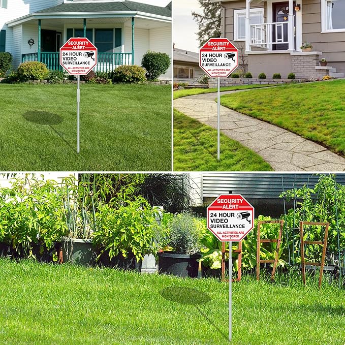 Faittoo Security Sign Video Surveillance Sign - Image 6