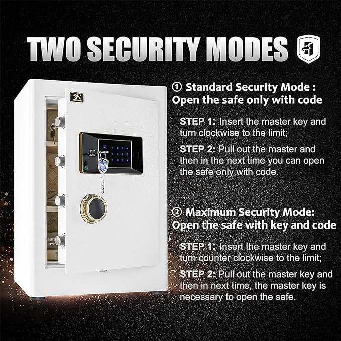 TIGERKING 2.05 Cu Ft Heavy Duty Security Home Safe – Digital Touchscreen Lock - Image 3