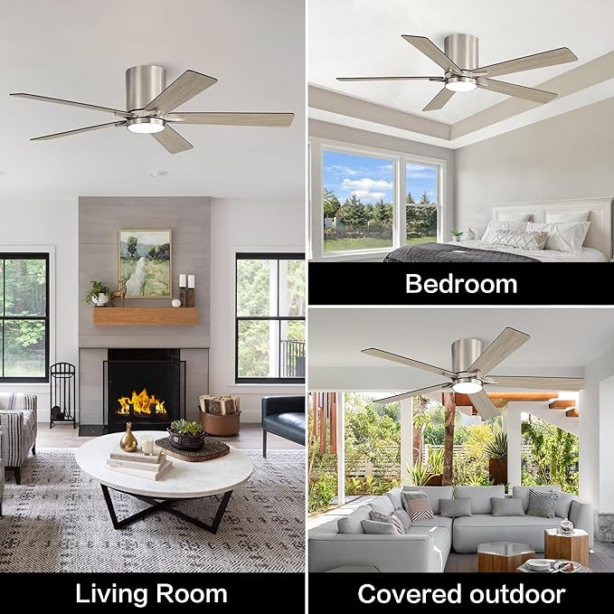WINGBO 48" DC Flush Mount Ceiling Fan - Image 9