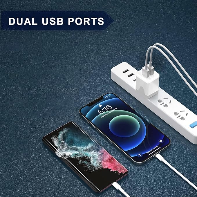 USB Wall Charger，Dual A USB Port Cube Power Plug Adapter，Fast Phone Charger - Image 6