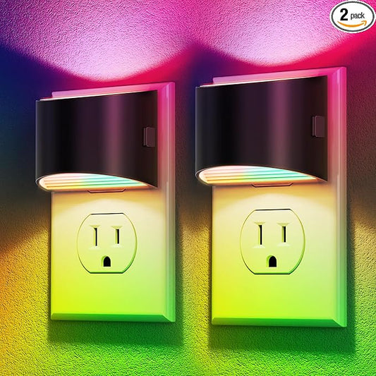 DORESshop LED Night Light, RGB Night Lights Plug into Wall, 3 Level Brightness by DORESshop
