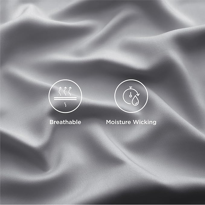 Bedsure Queen Sheet Set, Rayon Derived from Bamboo, Cooling Sheets, Deep Pocket - Image 5