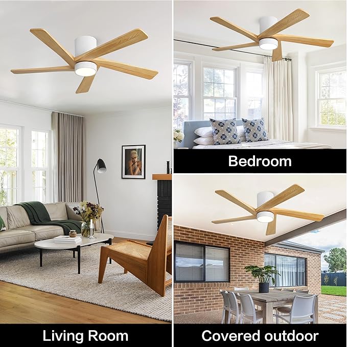 WINGBO 54 Inch Flush Mount DC Ceiling Fan - Image 8