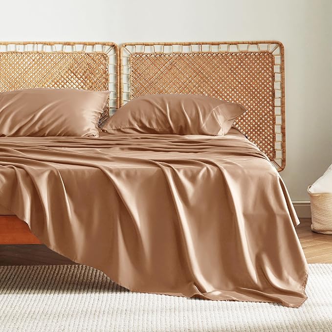Bedsure Full Size Bed Sheets, Cooling Sheets, Rayon Derived from Bamboo - Image 5
