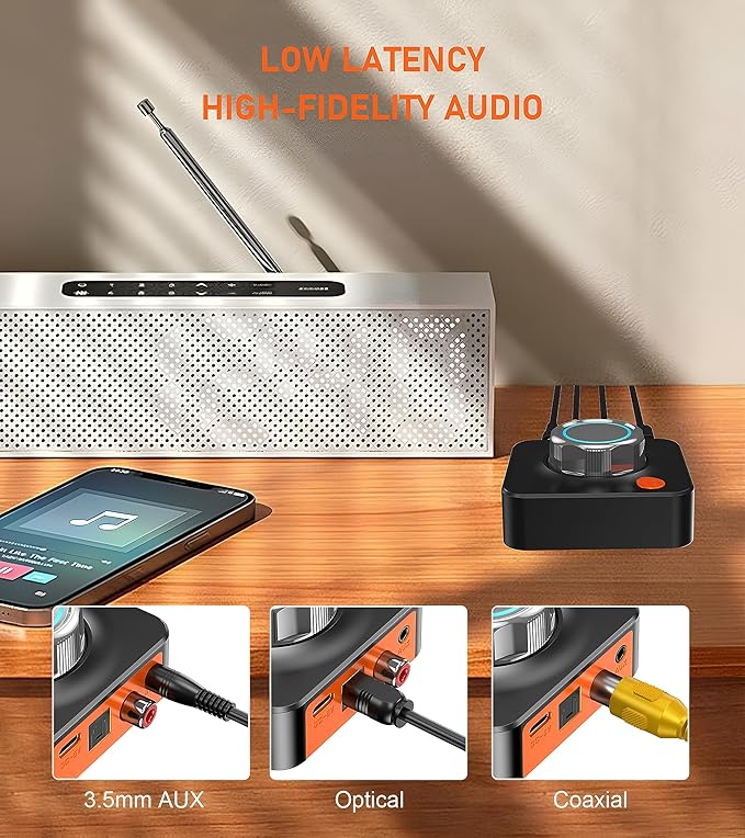 Bluetooth Receiver for Home Stereo, 3D Surround Volume Control Wireless Audio - Image 9