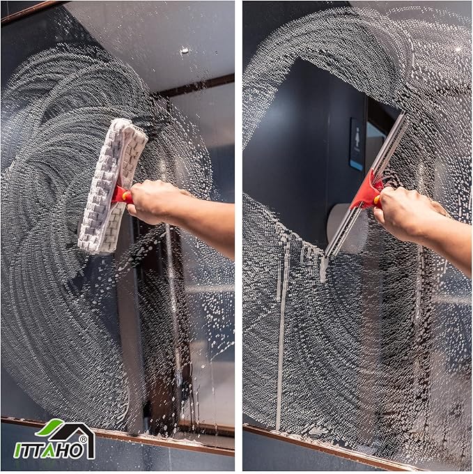 ITTAHO Squeegee for Window Cleaning, Extendable Window Cleaner for Car - Image 5