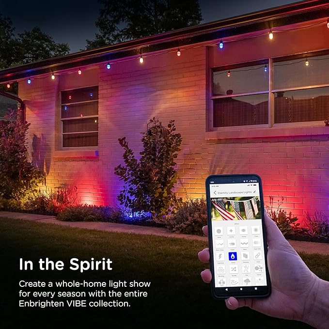 Enbrighten Vibe Eternity Garden Lights, 12 RGBWIC LEDs, Waterproof, Outdoor - Image 2