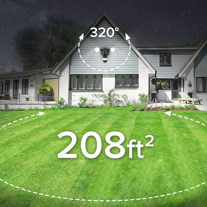 SANSI 25W 3000LM Motion Sensor Outdoor Security Lights, 5000K Daylight - Image 2