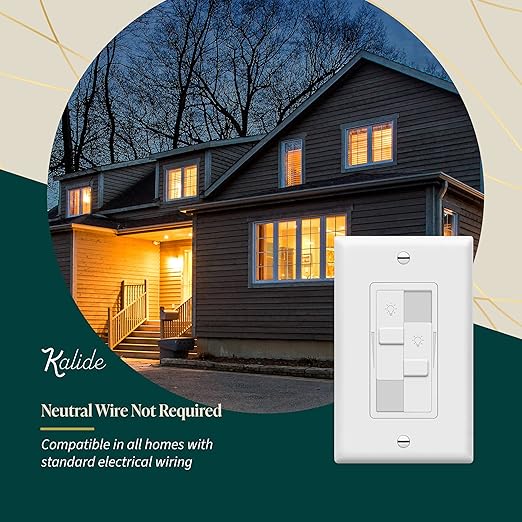 TOPGREENER Kalide Dual Load Dimmer Light Switch, Double LED Dimmer Switch - Image 5