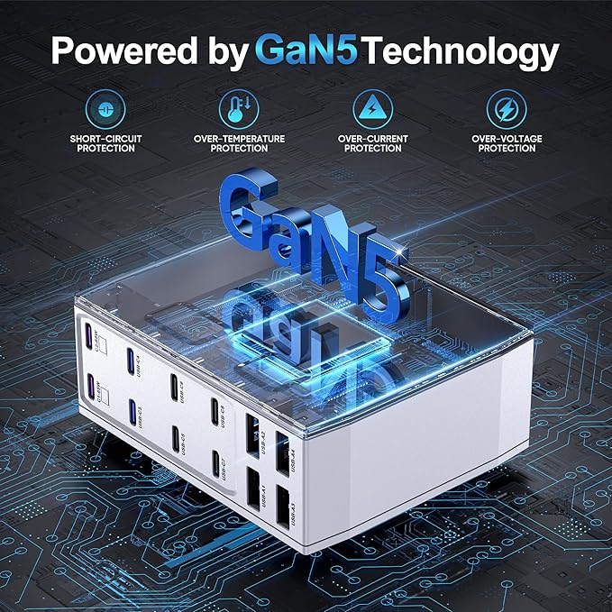 500W USB C Charger Block, 12-Port USB C Charging Station - Image 5