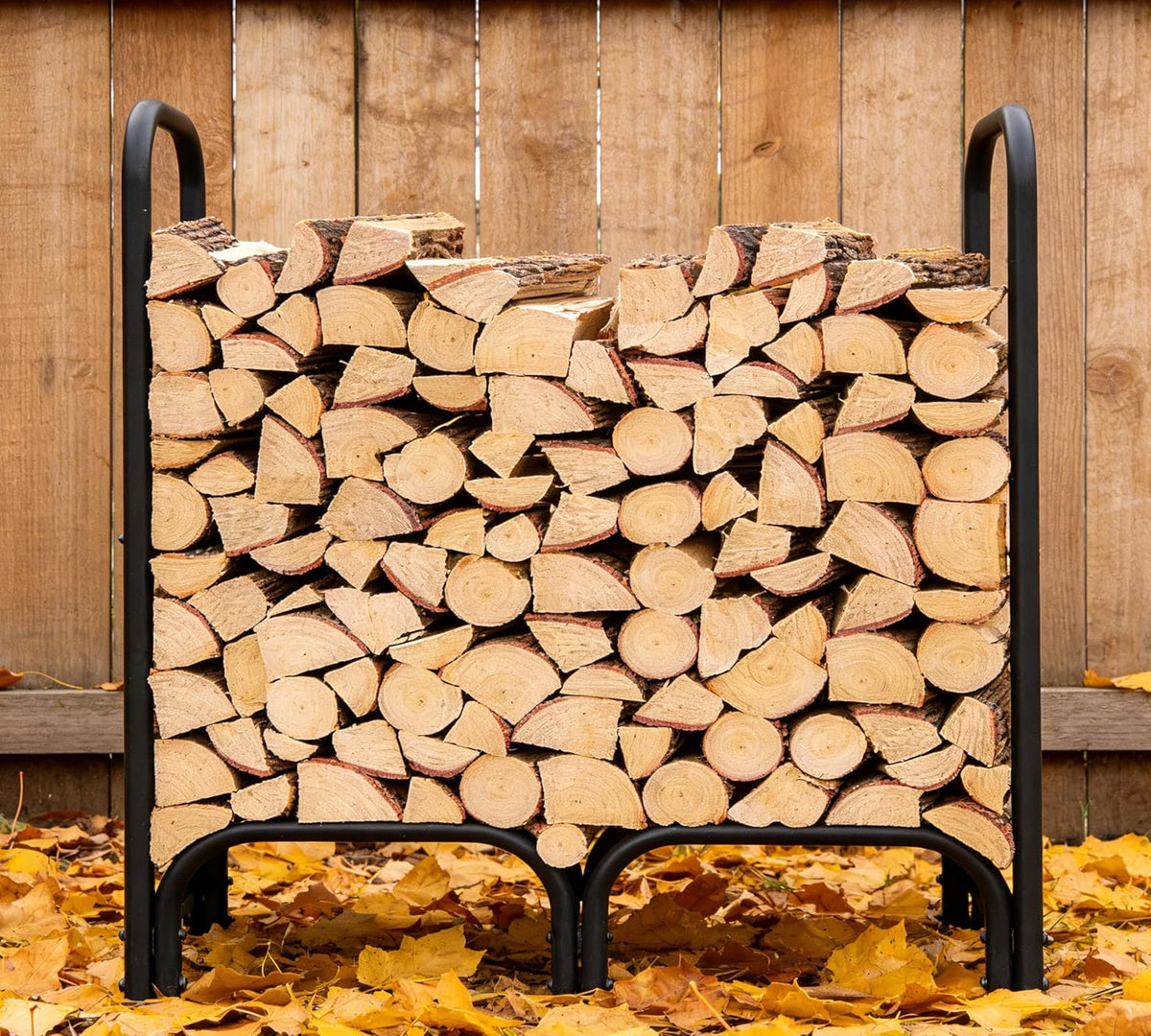 4ft firewood rack heavy duty indoor outdoor firewood showing dimensions