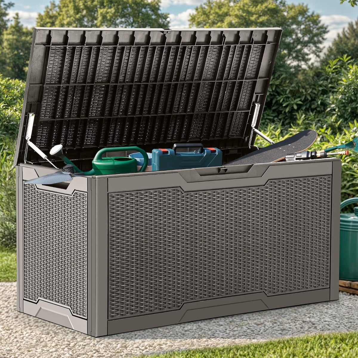 yitahome 100 gallon resin deck box, main product view
