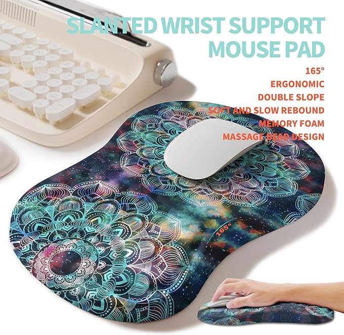 KUOSGM 2-in-1 Ergonomic Set, Wave Rise Keyboard Wrist Rest and Massage Bulge - Image 3