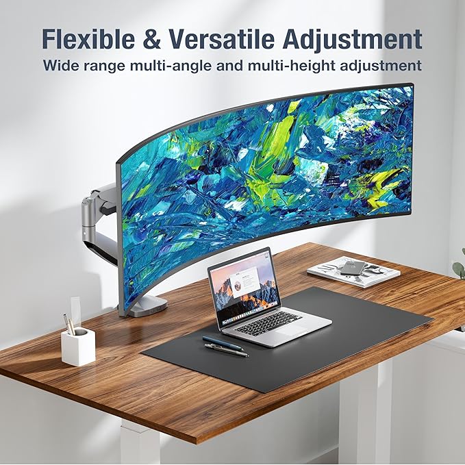 AVLT Single 17"-45" Monitor Arm Desk Mount Premium Mechanical Spring fits One - Image 4