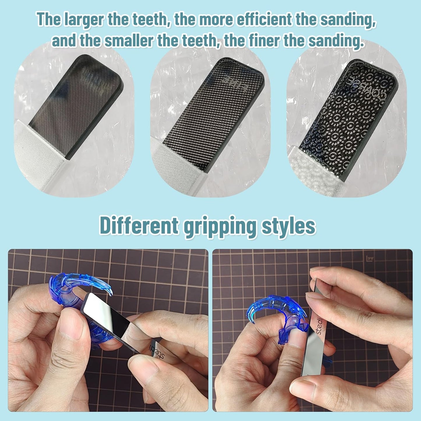 stedi Hobby Model Polishing Tools 3 PCS, Precision Glass Polishing Files | #320-400 Grit, #400-600Grit, #10000 Grit