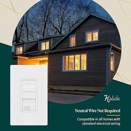 TOPGREENER Kalide Light Switch and 3-Speed Ceiling Fan Control Combo, in Wall - Image 5