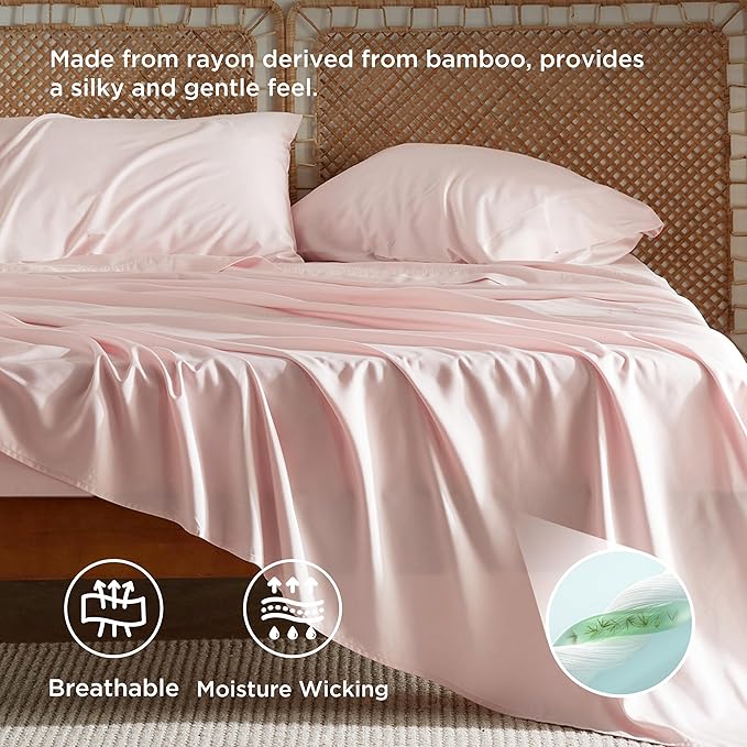 Bedsure California King Sheet Sets, Cooling Sheets - Image 3