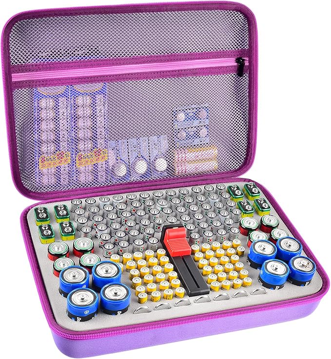 Battery Organizer Storage Holder, 150+ Batteries Storage Containers Box by GWCASE