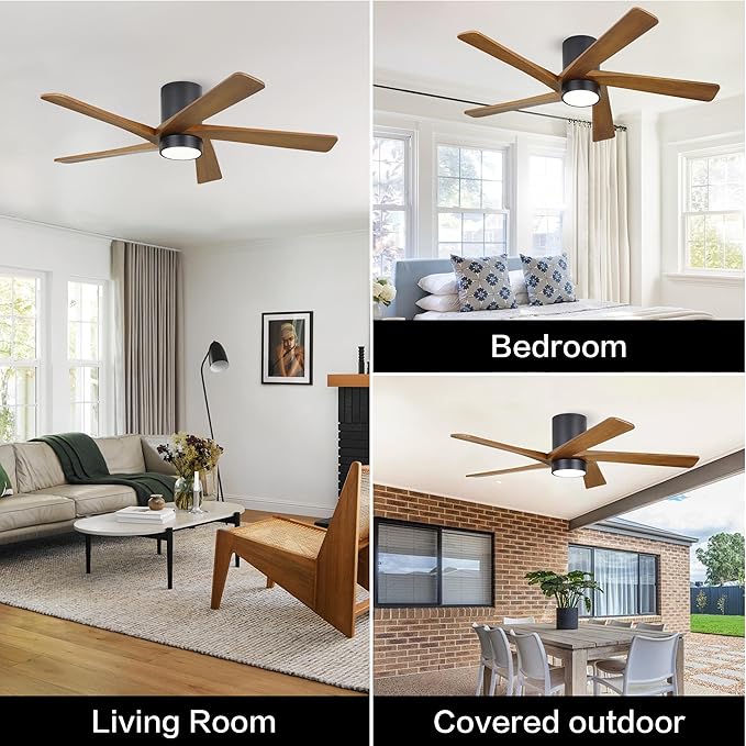 WINGBO 48 Inch Flush Mount DC Ceiling Fan - Image 8
