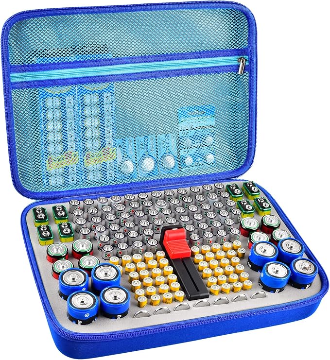 Battery Organizer Storage Holder, 150+ Batteries Storage Containers Box by GWCASE