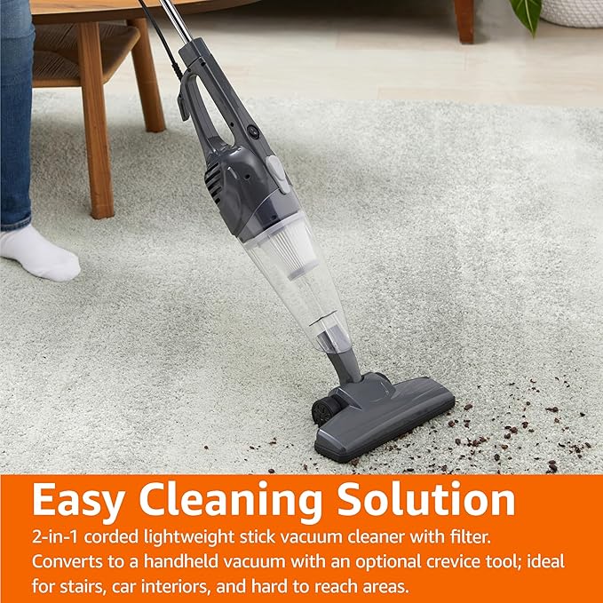 Amazon Basics 2-in-1 Corded Stick Vacuum Cleaner, Convertible to Handheld - Image 5