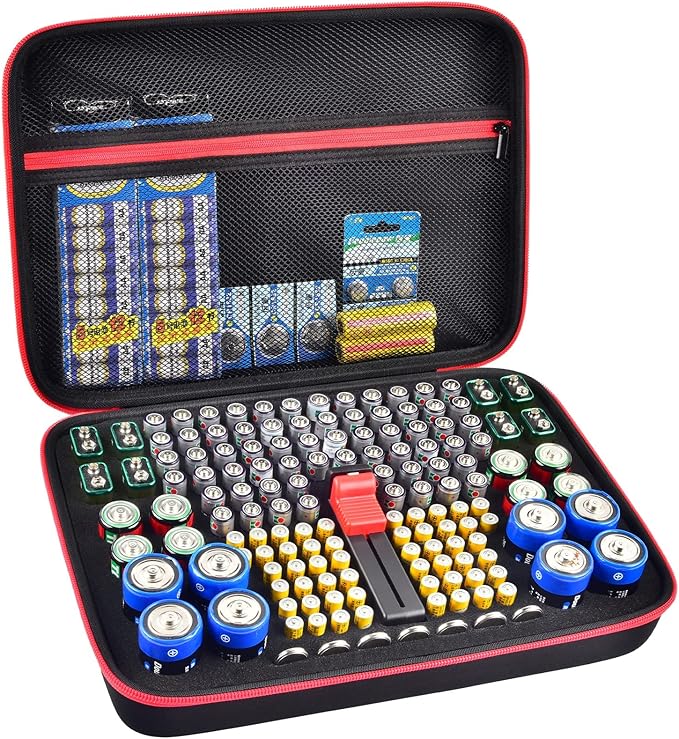 Battery Organizer Storage Holder, Batteries Storage Containers Box by GWCASE