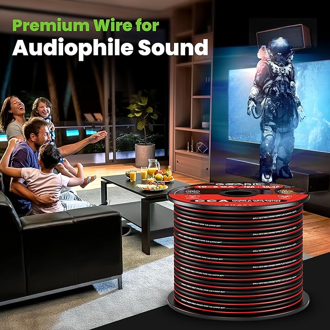 16AWG Speaker Wire, GearIT Pro Series 16 Gauge Speaker Wire Cable Great Use - Image 8