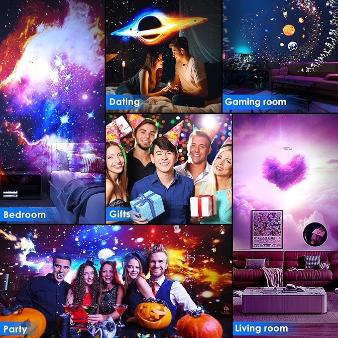 Galaxy Projector for Bedroom Pro Version, HD 12 in 1 Film Discs Star Projector - Image 7