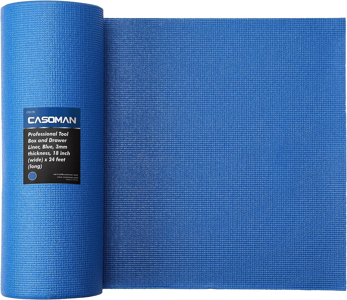 casoman professional tool box and drawer liner, blue, main product view